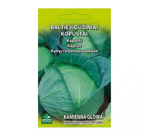 Sodo ir daržo prekės. Sėklos, daigyklos, durpinės tabletės. Kopūstų sėklos. Baltieji kopūstai vėlyvi Kamiena Glova 3 g 