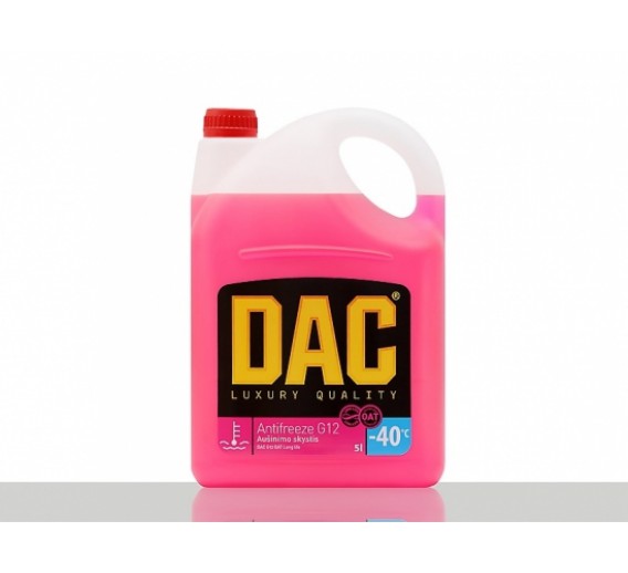 Darbo įrankiai. Prekės automobiliams. Automobilinė chemija. DAC Antifrizas G12 5l, raudonas 