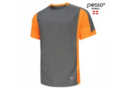 Darbo saugos prekės. Darbo drabužiai. Marškinėliai. Darbo marškinėliai Pesso Breeze pilki/oranžiniai