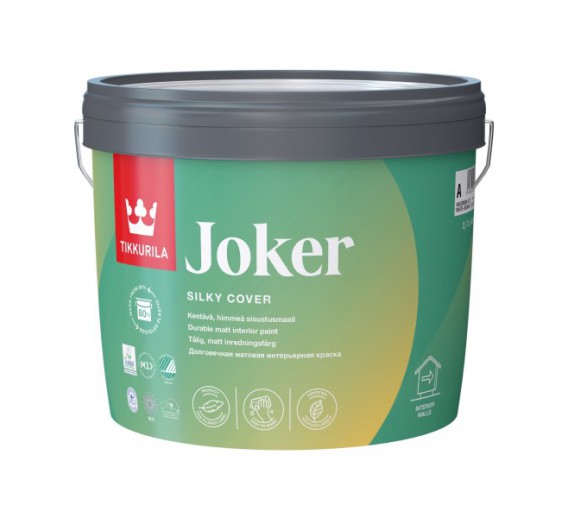 Dažai. Dažai, dažymo įrankiai, dažymo juostos. Vandeniniai dažai. Dažai Tikkurila Joker A 2.7l 