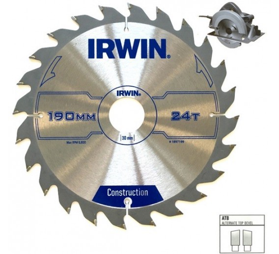 Darbo įrankiai. Įrankių priedai. Diskai diskiniams pjūklams. Diskinis pjūklas IRWIN d-150x20, 18T 2,5mm ATB 