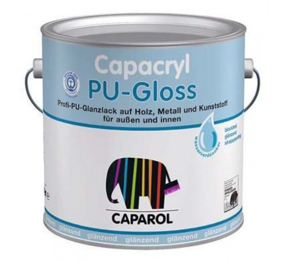 Dažai. Dažai, dažymo įrankiai, dažymo juostos. Emaliniai dažai. Emalė Capacryl PU Gloss blizgi 2,4l balta 