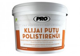 Dažai. Glaistas, gruntas, klijai, skiedikliai. Klijai. Klijai PRO polistirenui 1,5kg 