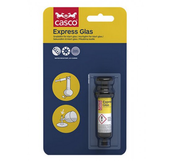 Dažai. Glaistas, gruntas, klijai, skiedikliai. Klijai. Klijai stiklui Casco Express Glas 2 ml 