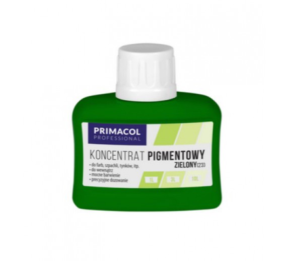 Dažai. Dažai, dažymo įrankiai, dažymo juostos. Pigmentai dažams. Koncentruotas pigmentas Primacol Žalia, 80ml 