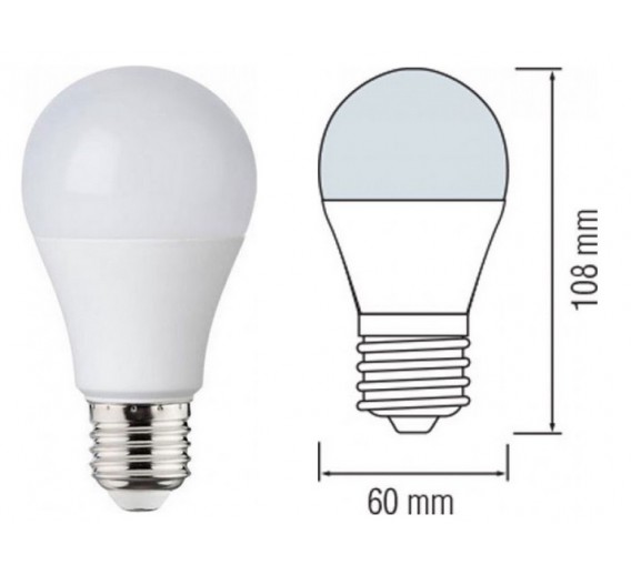 Apšvietimas. Lempos, LED lemputės, LED juostos. LED lemputės. LED lemputės E27 cokoliu. LED lempa 5,5W 4200K E27 PREMIER HOROZ 