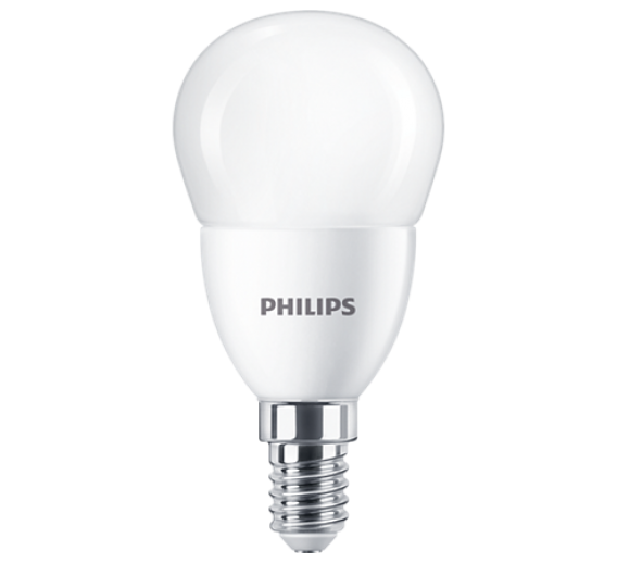 Apšvietimas. Lempos, LED lemputės, LED juostos. LED lemputės. LED lemputės E14 cokoliu. Lempa LEDcorePRO Philips E14 7W 806lm 