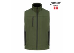 Darbo saugos prekės. Darbo drabužiai. Liemenės. Liemenė softshell Pesso SOFT olive green