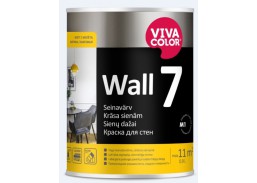 Dažai. Dažai, dažymo įrankiai, dažymo juostos. Vandeniniai dažai. Matiniai sienų dažai VIVACOLOR Wall 7 A 0.9l 