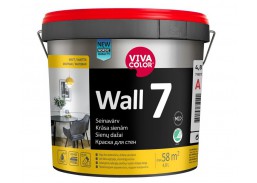 Dažai. Dažai, dažymo įrankiai, dažymo juostos. Vandeniniai dažai. Matiniai sienų dažai VIVACOLOR Wall 7 A 4.8l 