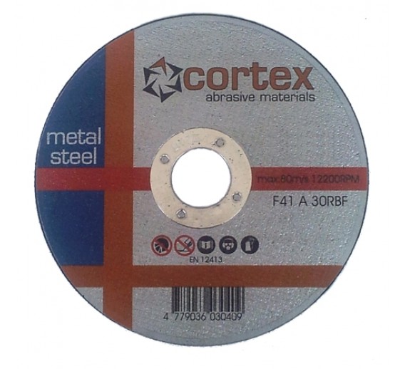 Darbo įrankiai. Įrankių priedai. Metalo pjovimo diskai. Metalo pjovimo diskas Cortex 125x1,6 mm 