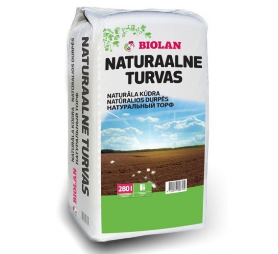 Sodo ir daržo prekės. Trąšos ir durpių substratai. Durpių ir žemių substratai. Natūralios durpės Biolan, 280 l 