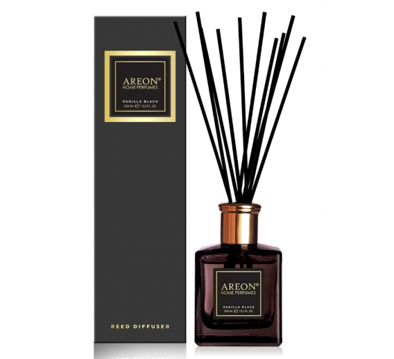 Švaros prekės. Oro gaivikliai, namų kvapai. Oro gaiviklis 150ml Areon Vanilla Black 