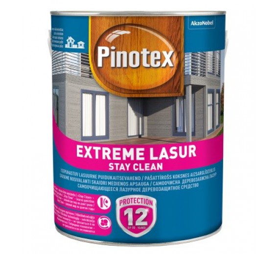 Dažai. Medienos apsaugos ir dekoravimo priemonės. Pinotex produktai. Pinotex Extreme Lasur baltas 3l 