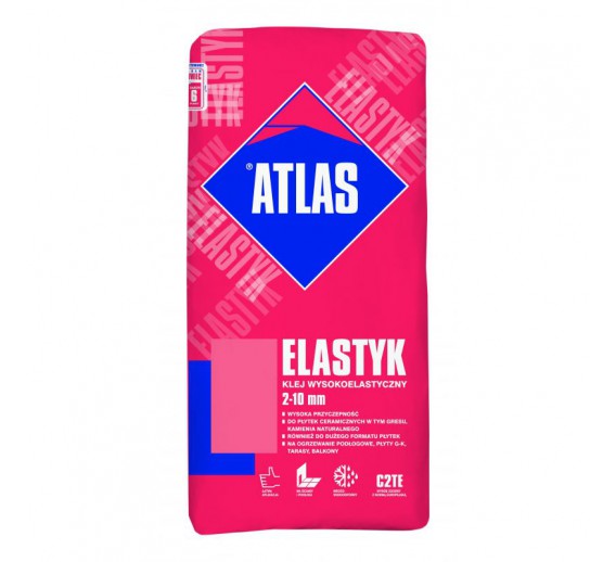 Statybinės medžiagos. Fasadiniai ir plytelių klijai. Plytelių klijai. Plytelių klijai ATLAS ELASTYK, 25 kg 