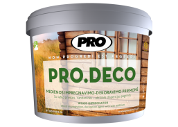 Dažai. Medienos apsaugos ir dekoravimo priemonės. Impregnantai. PRO DECO medžio impregnantas pilkas 1 l 