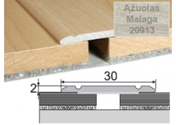 Vidaus apdailos prekės. Apdailos, sujungimo profiliai. Slenkstukai grindų sujungimui. Profilis Effector A02, klijuojamas ąžuolas Malaga 93 cm 