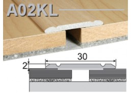 Vidaus apdailos prekės. Apdailos, sujungimo profiliai. Slenkstukai grindų sujungimui. Profilis Effector A02, klijuojamas ąžuolas Nairobi 93 cm 