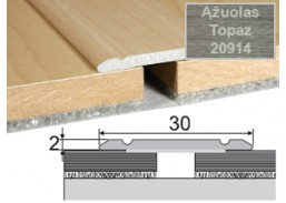 Vidaus apdailos prekės. Apdailos, sujungimo profiliai. Slenkstukai grindų sujungimui. Profilis Effector A02, klijuojamas ąžuolas Topaz 180 cm 