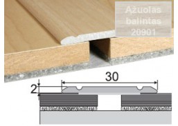 Vidaus apdailos prekės. Apdailos, sujungimo profiliai. Slenkstukai grindų sujungimui. Profilis Effector A02 klijuojamas baltintas ąžuolas 1,8 m 