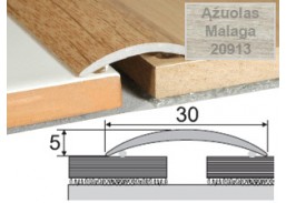 Vidaus apdailos prekės. Apdailos, sujungimo profiliai. Slenkstukai grindų sujungimui. Profilis Effector A03, klijuojamas 30x5 Malaga ąžuolas 180 cm 