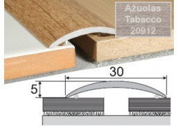 Vidaus apdailos prekės. Apdailos, sujungimo profiliai. Slenkstukai grindų sujungimui. Profilis Effector A03, klijuojamas 30x5 Tabacco ąžuolas 93 cm 