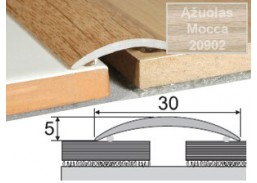 Vidaus apdailos prekės. Apdailos, sujungimo profiliai. Slenkstukai grindų sujungimui. Profilis Effector A03, klijuojamas ąžuolas Mocca 180 cm 