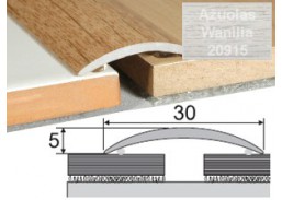 Vidaus apdailos prekės. Apdailos, sujungimo profiliai. Slenkstukai grindų sujungimui. Profilis Effector A03, klijuojamas ąžuolas Wanilia 180 cm 