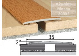 Vidaus apdailos prekės. Apdailos, sujungimo profiliai. Slenkstukai grindų sujungimui. Profilis Effector A08 klijuojamas Mocca ąžuolas 180 cm 