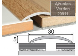 Vidaus apdailos prekės. Apdailos, sujungimo profiliai. Slenkstukai grindų sujungimui. Profilis sujungimui Effector A03 ąžuolas verden 30x5 mm 180 cm 