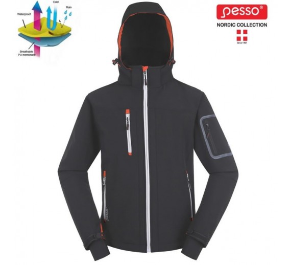 Darbo saugos prekės. Darbo drabužiai. Striukės. Striukė Softshell ACROPOLIS XL Pilka 