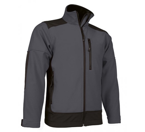 Darbo saugos prekės. Darbo drabužiai. Striukės. Striukė Valento Softshell SAPONI charkoal grey/black 2XL 