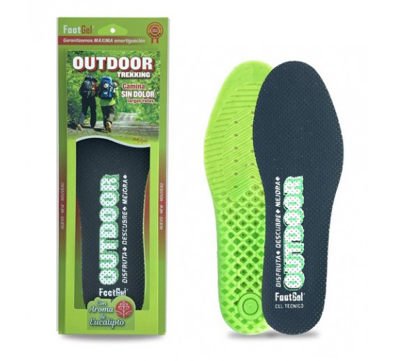 Darbo saugos prekės. Darbo batai. Batų priežiūros priemonės. Vidpadžiai Footgel Plantilla Outdoor Eucalipto 39-42 